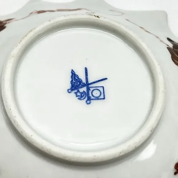 Antique Japanese Porcelain Hand Painted Serving Dishes (5) Meiji Era Scalloped - Picture 10 of 15